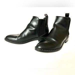 Zara Chelsea Black Ankle Boots with Stud Detail